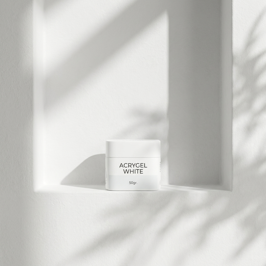Acrygel White Grimory 50g in nicchia minimal bianca