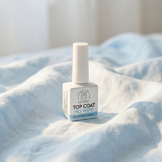 Top Coat No Wipe Grimory su lino azzurro