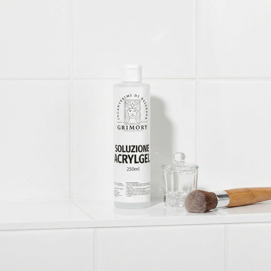 Soluzione Acrylgel 250ml Grimory su mensola da studio