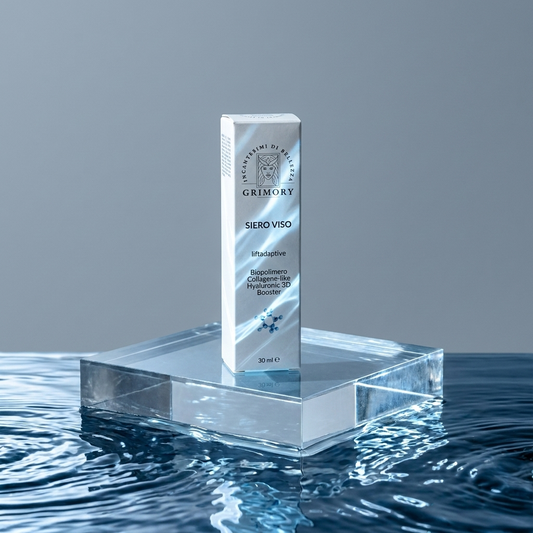 Siero Viso liftadaptive Grimory su acrilico con riflessi d'acqua