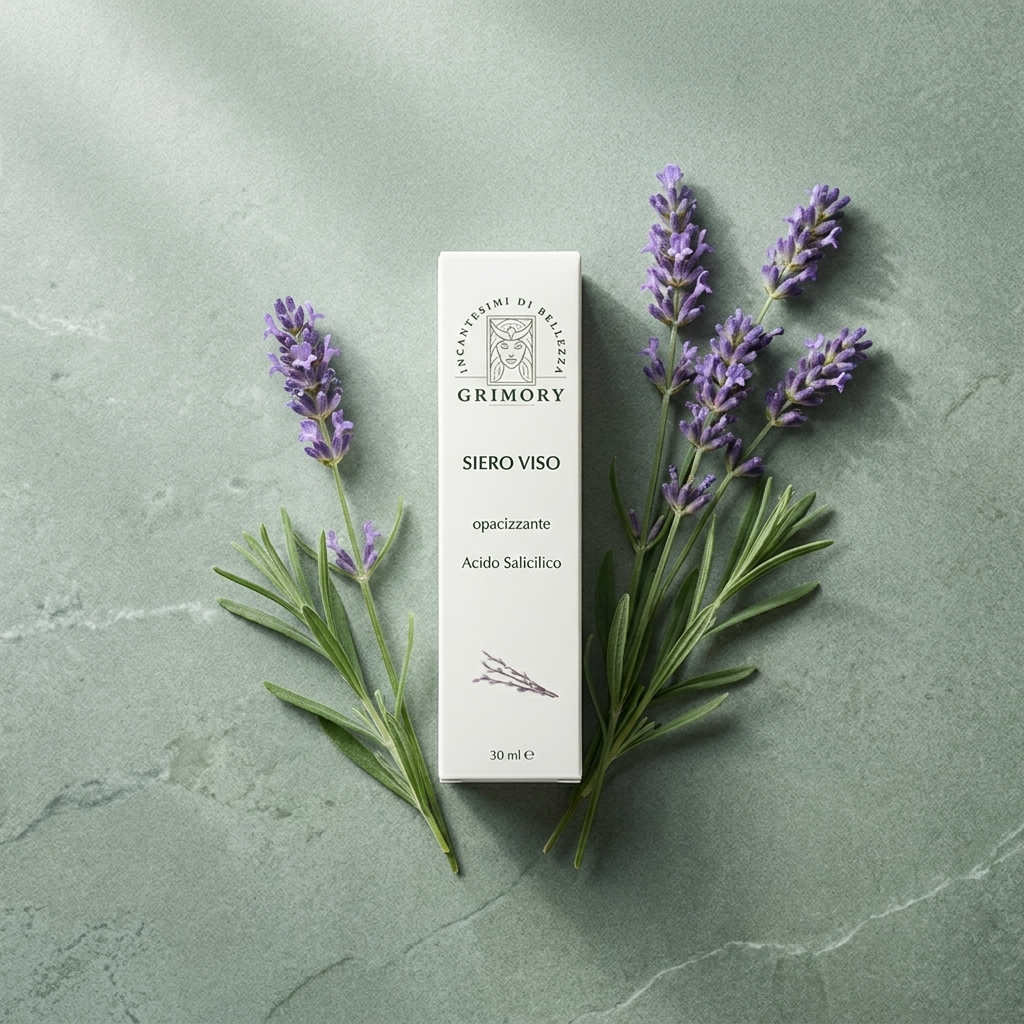 Siero Viso Acido Salicilico Grimory su pietra con lavanda
