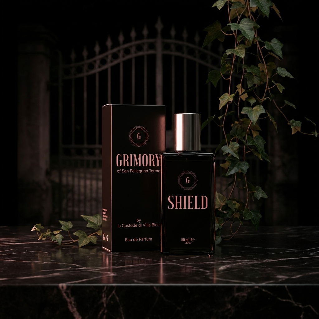 Shield Grimory eau de parfum su marmo nero